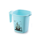 Multi-piece plastic bath set components including bucket and dustbin