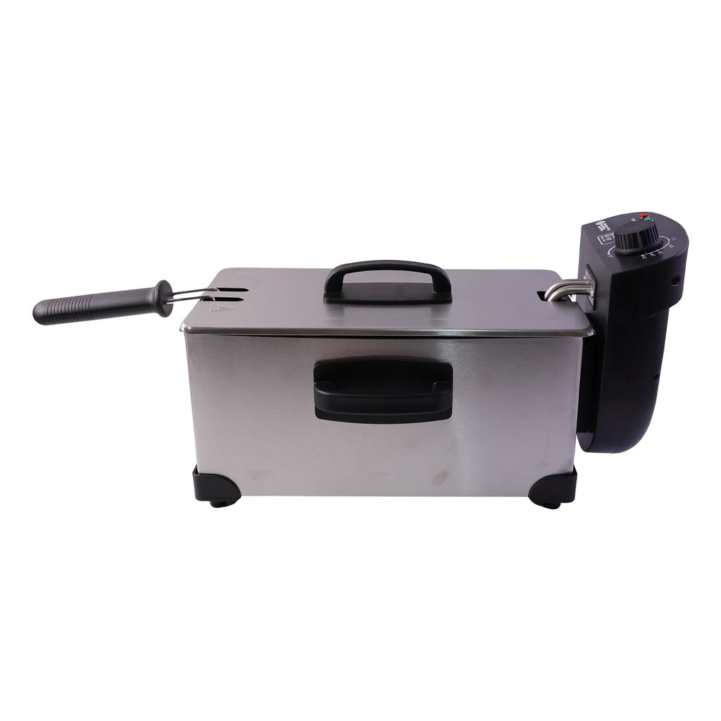 Orbit deep fryer with removable lid featuring viewing window