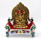 Front view of the Bal Gopal Singhasan, showcasing its detailed craftsmanship.