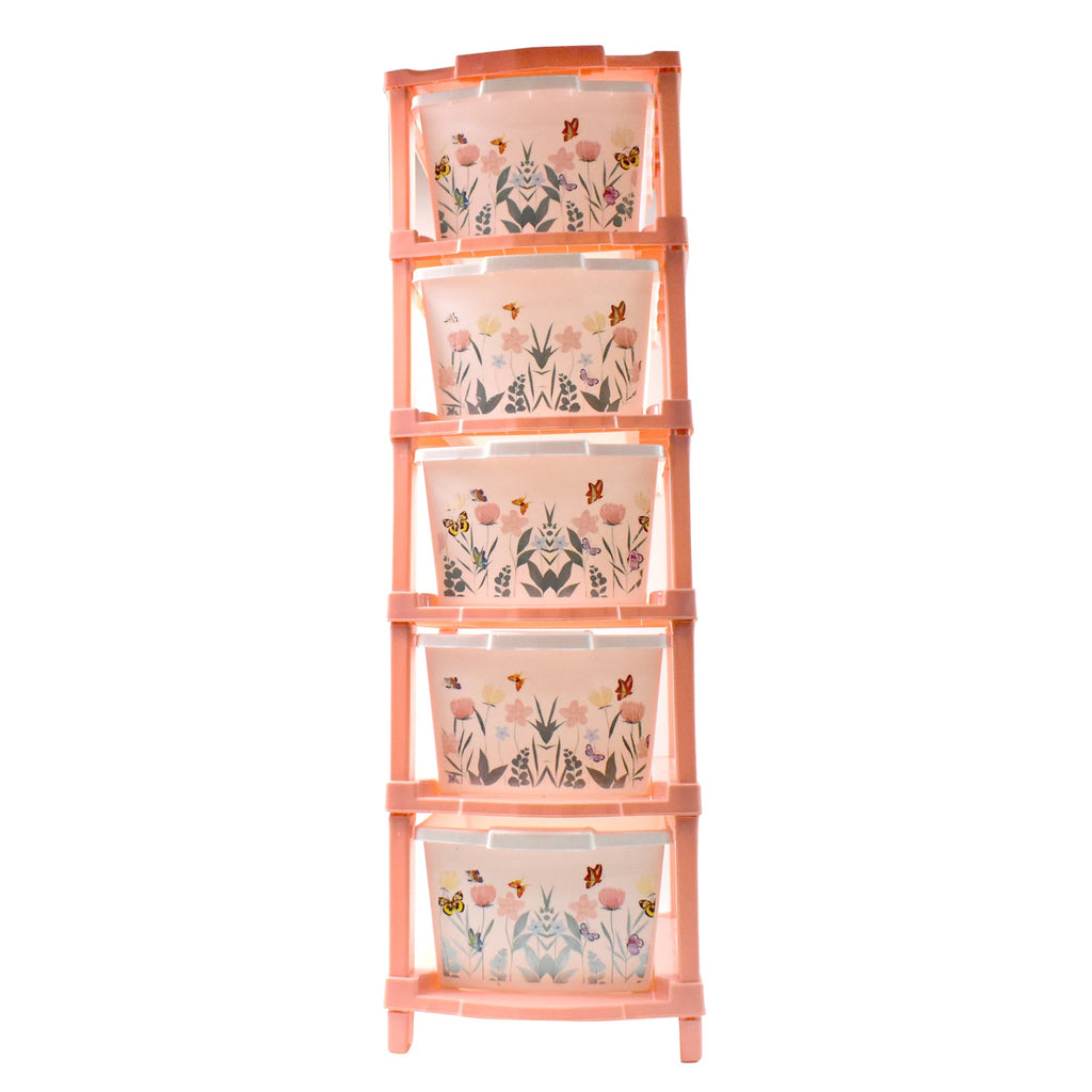 Plastic storage organizer drawer with smooth glossy finish and durable build