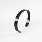 RavenGrip bold black-plated stainless steel men's kada bracelet