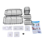 Neat metal shower storage basket for holding shampoo, soap, and shower accessories