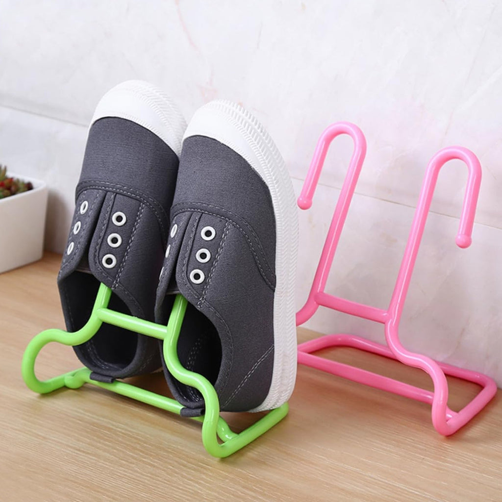 Multiple Shoe Drying Racks stacked, showcasing their space-saving design and versatility.