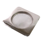 Brushed finish stainless steel square kitchen sink strainer