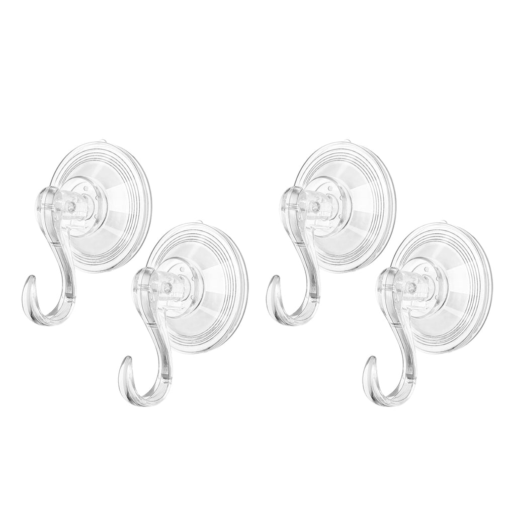 Aqua colored plastic suction cup hook set on reflective surface