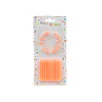 A collection of slender, colorful candles designed for birthday cakes.