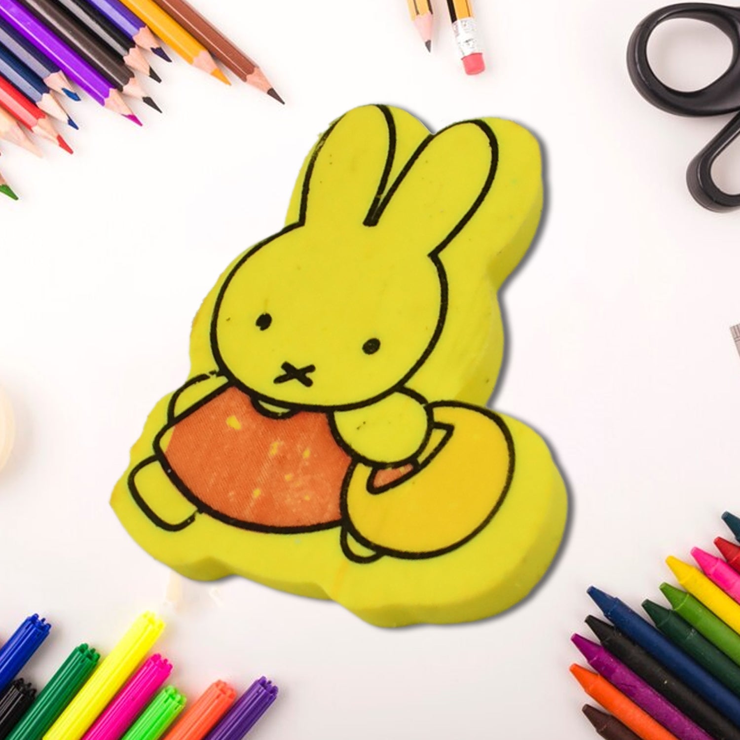 Assorted cartoon erasers, great as unique party favors for kids.