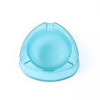 Triple-slot ashtray crafted from transparent heavy-duty plastic