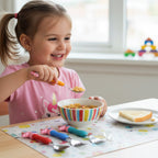 Colorful unicorn-themed children's dining set