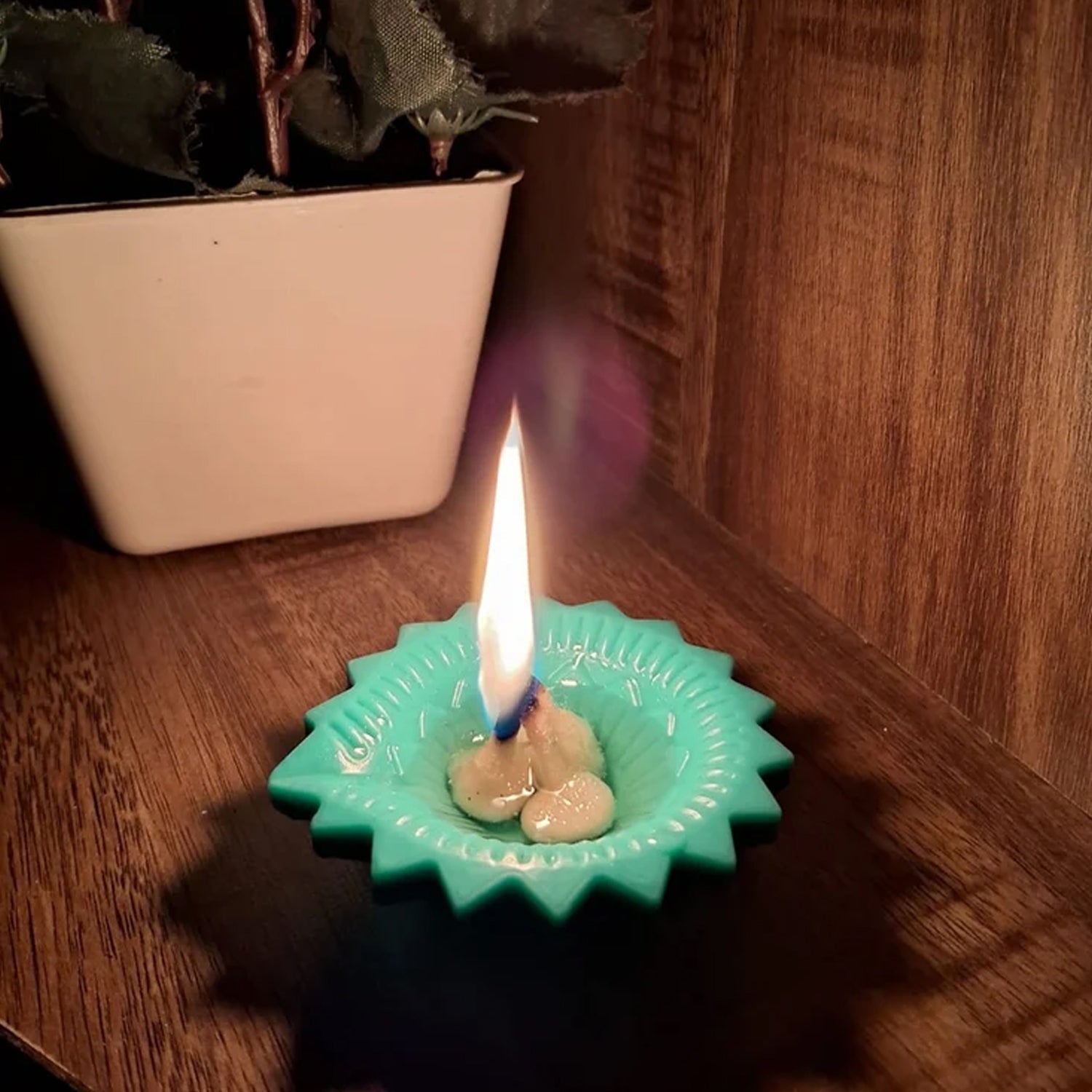 Assorted reusable silicone diyas, highlighting their vibrant hues and intricate patterns.