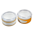 Organivo airtight container storing pasta, demonstrating its generous 550ml capacity.