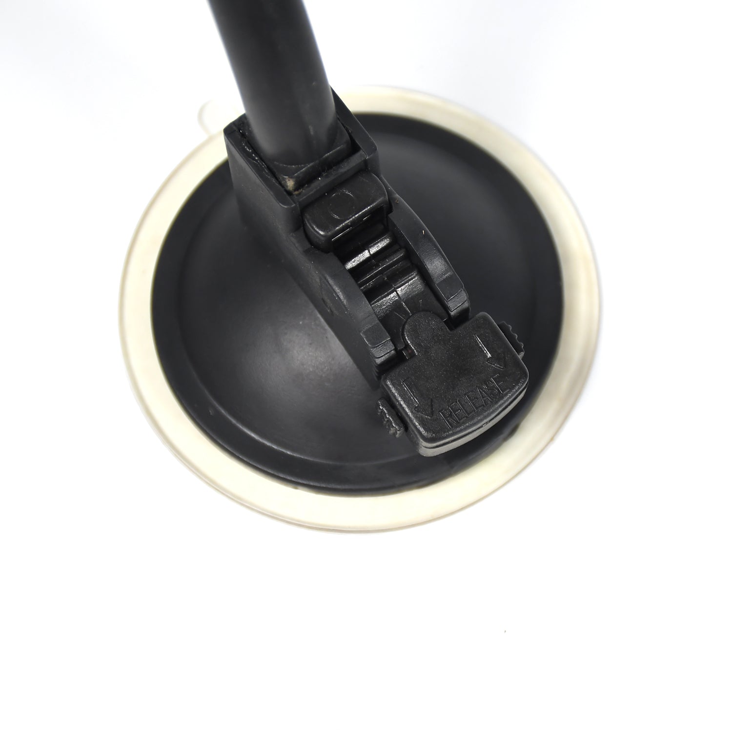 Smartphone held securely by the anti-scratch padded grips of the car holder.
