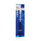 LED magnetic pick up tool illuminating a dark work area.