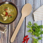 Sturdy birchwood wooden tea spoon ideal for hot and cold beverages
