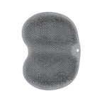 Textured silicone foot scrubber mat for shower use