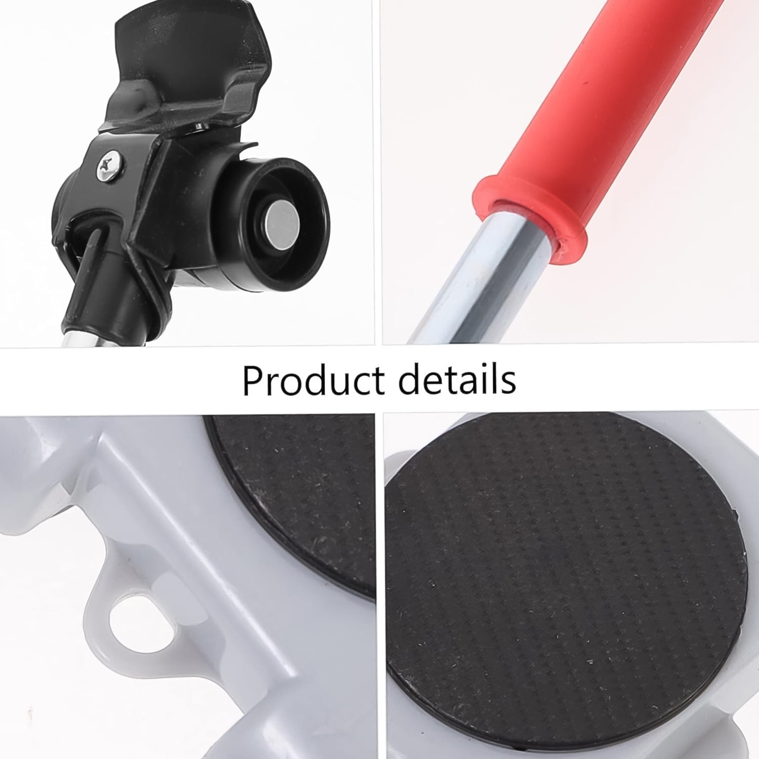 Complete 8-piece furniture lifter tool set for home and office relocation.