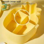 Interior of the bento lunch box showcasing easy-to-clean rounded corners.