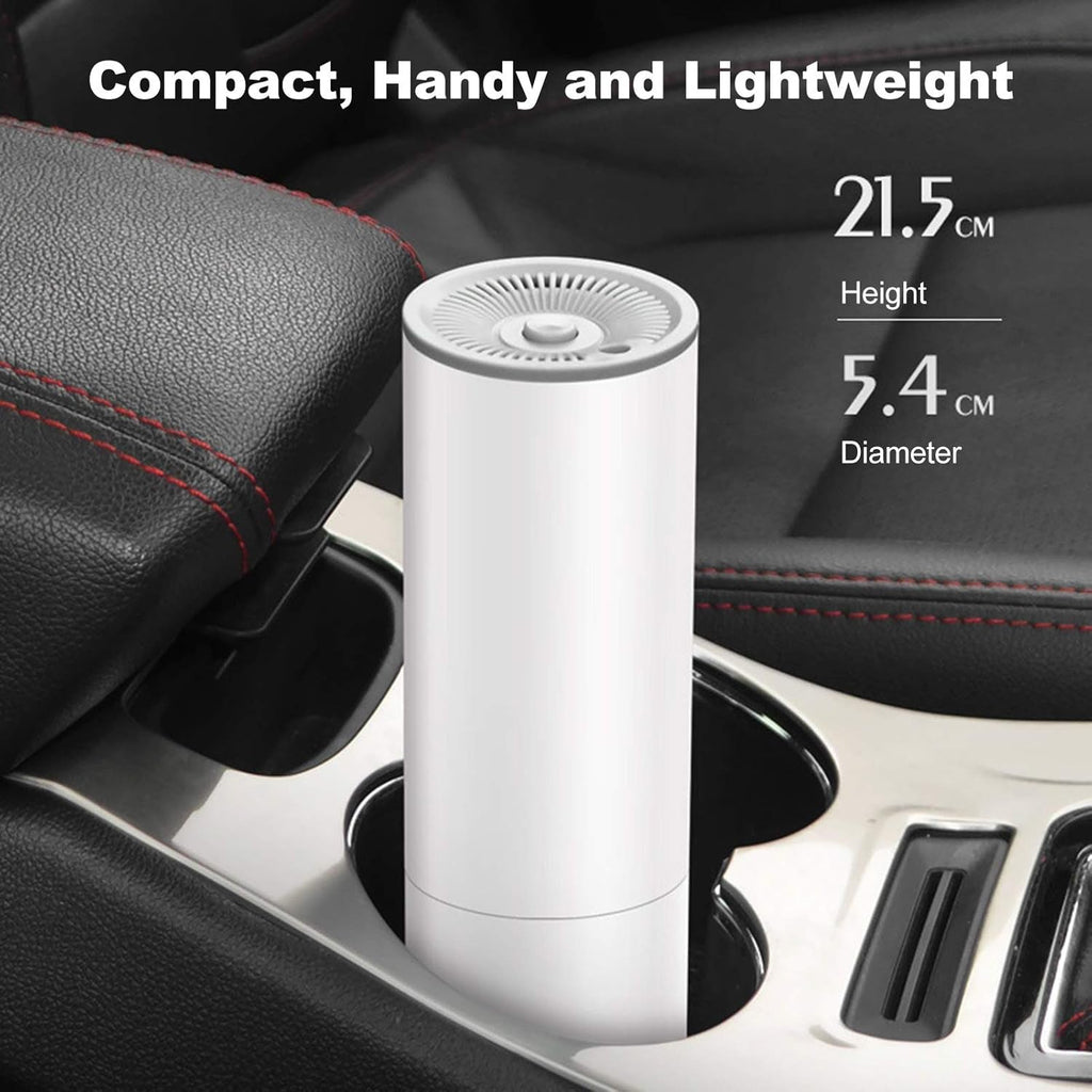 Powerful portable car vacuum cleaner effortlessly cleaning car floor mats.