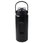 Dual wall insulated stainless steel flask holding hot and cold drinks