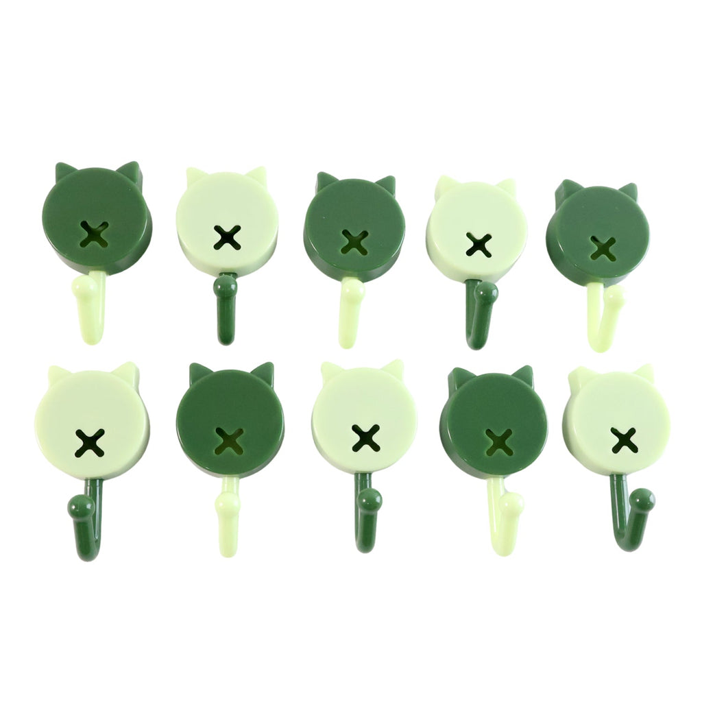 Hooks used to hang small household items like keys and towels