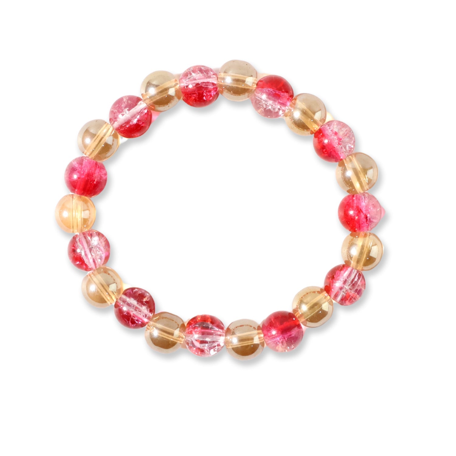 Trendy beaded stretch bracelet with smooth round beads for daily wear