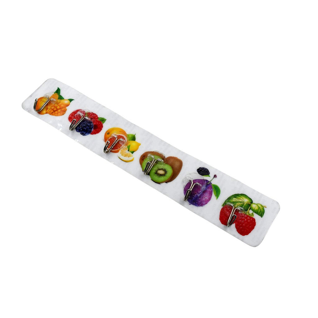 Transparent adhesive wall hook demonstrating its clear design on a smooth surface.