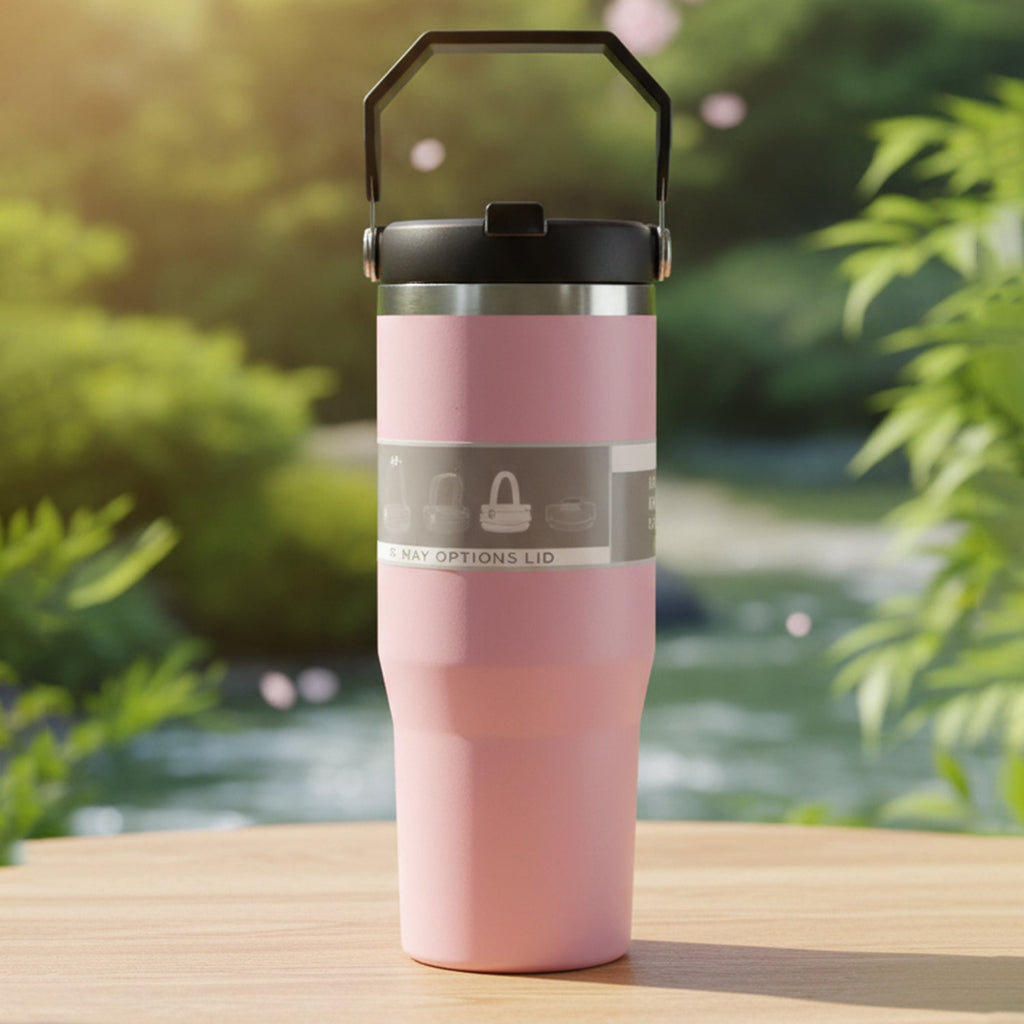 Leak-resistant lid on stainless steel travel tumbler to prevent spills