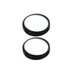 Pair of universal car blind spot convex mirrors with adhesive backing