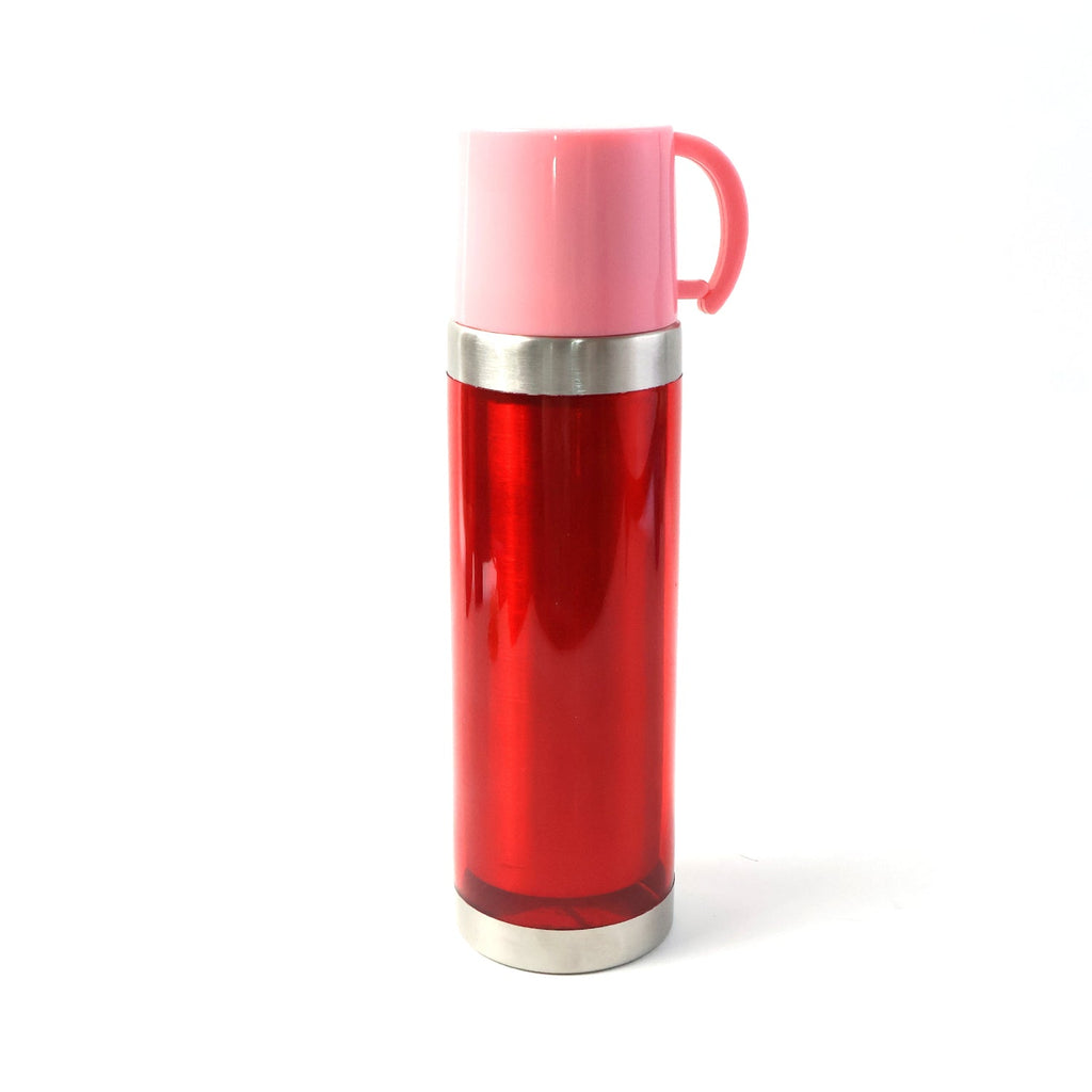 Close-up of sturdy stainless steel base ring on insulated travel mug