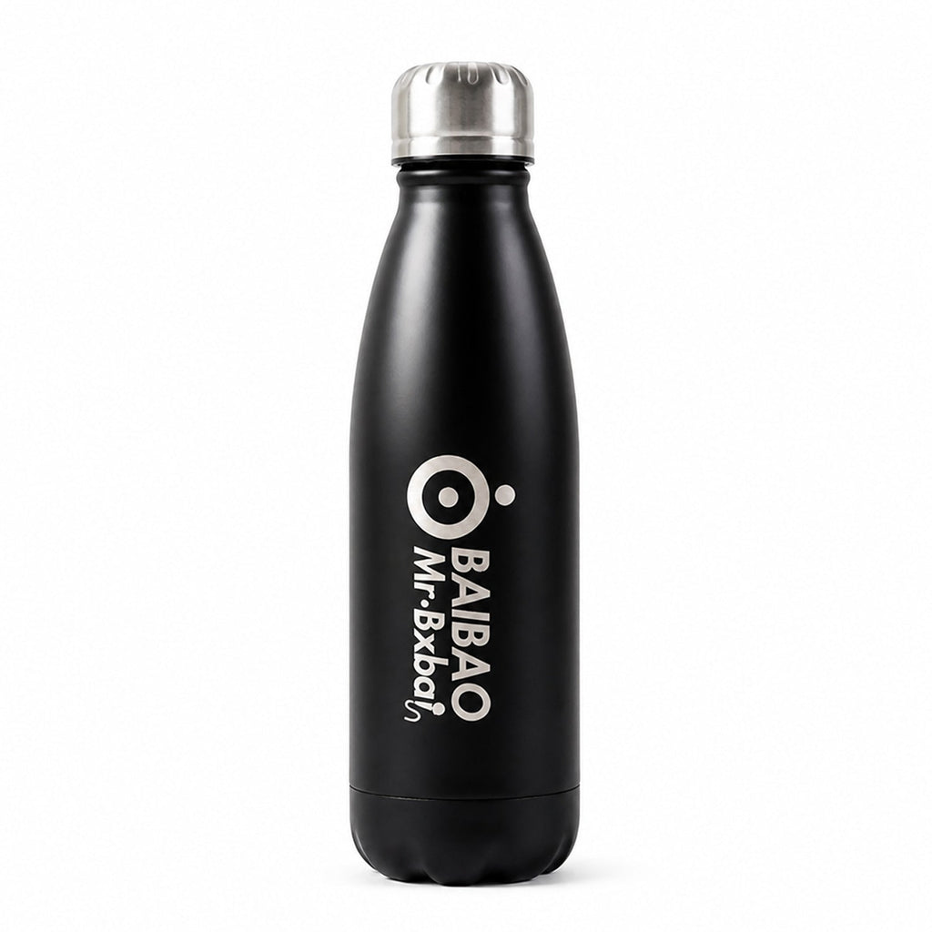Stylish stainless steel water bottle with sleek design