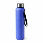 Reusable classic blue stainless steel water bottle for eco-friendly use