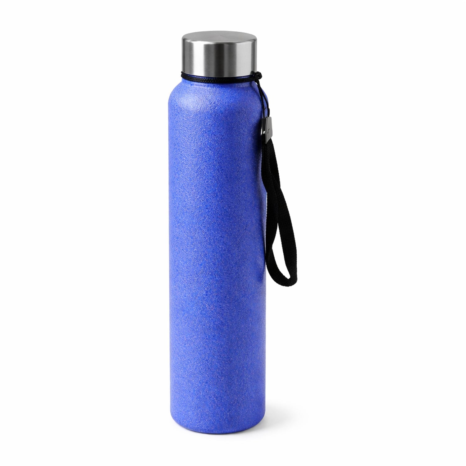 Reusable classic blue stainless steel water bottle for eco-friendly use