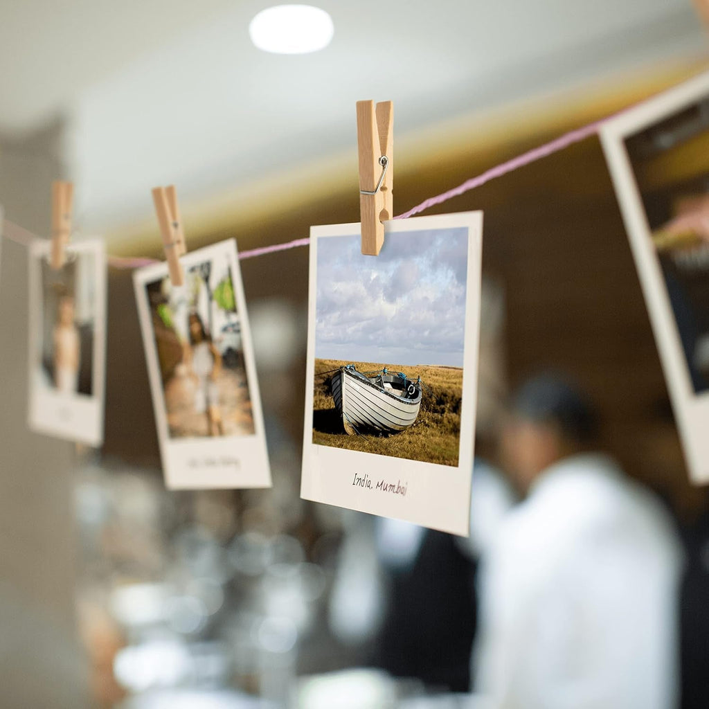 Several natural bamboo cloth clips displayed, highlighting their eco-friendly design.