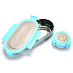 Stainless steel lunch box with a smaller steel container