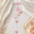 Butterfly Bell Wind Chime with twinkling butterfly wings glowing in sunlight