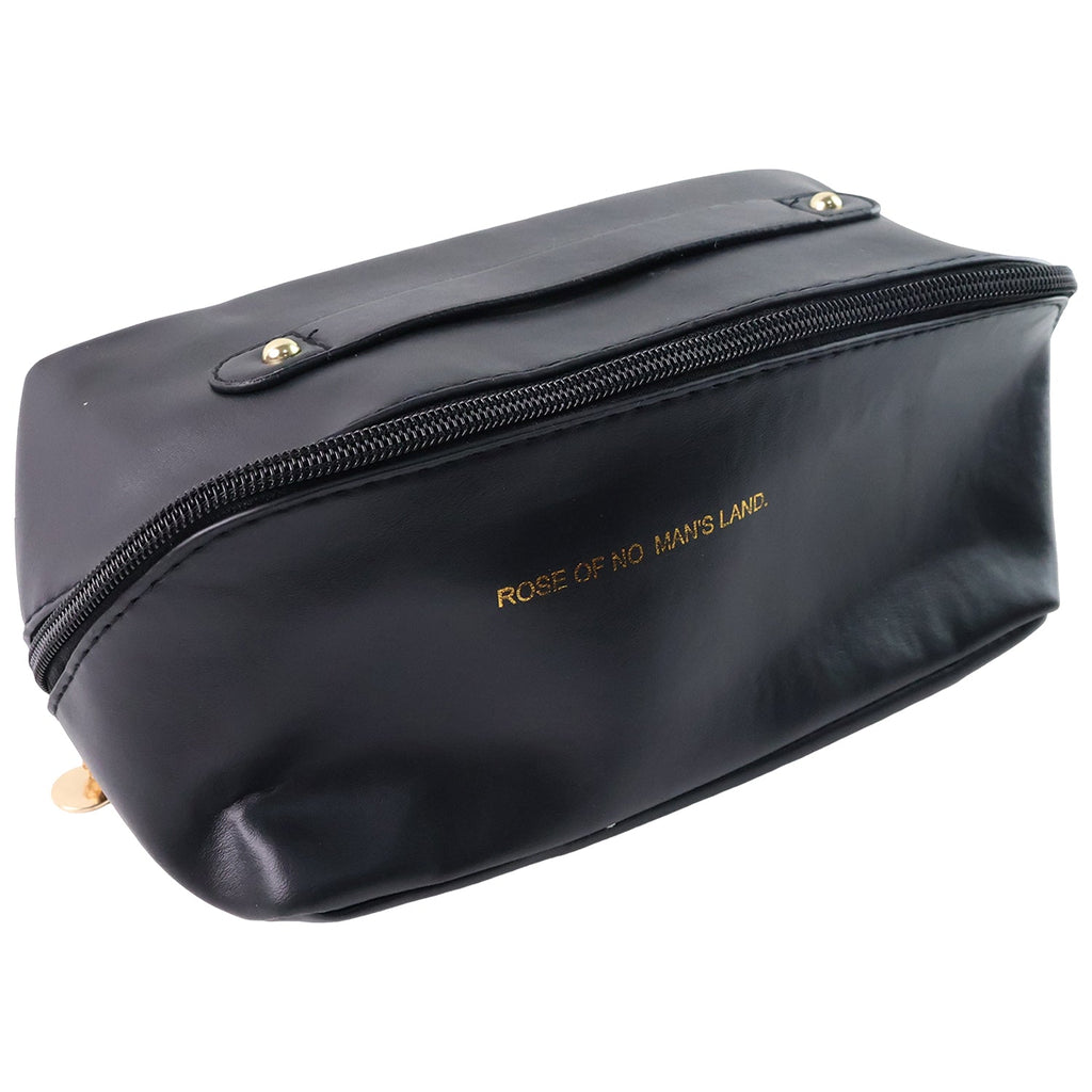Multi-use black vanity organizer pouch ideal for cosmetics and toiletries