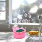Space-saving rectangular soap dispenser, ideal for any home or hotel bathroom.