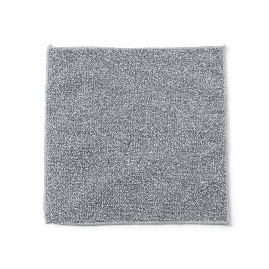 Folded microfiber cloth emphasizing durability and reusability