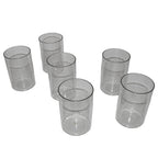 Break-resistant crystal clear plastic tumblers for safe drinking
