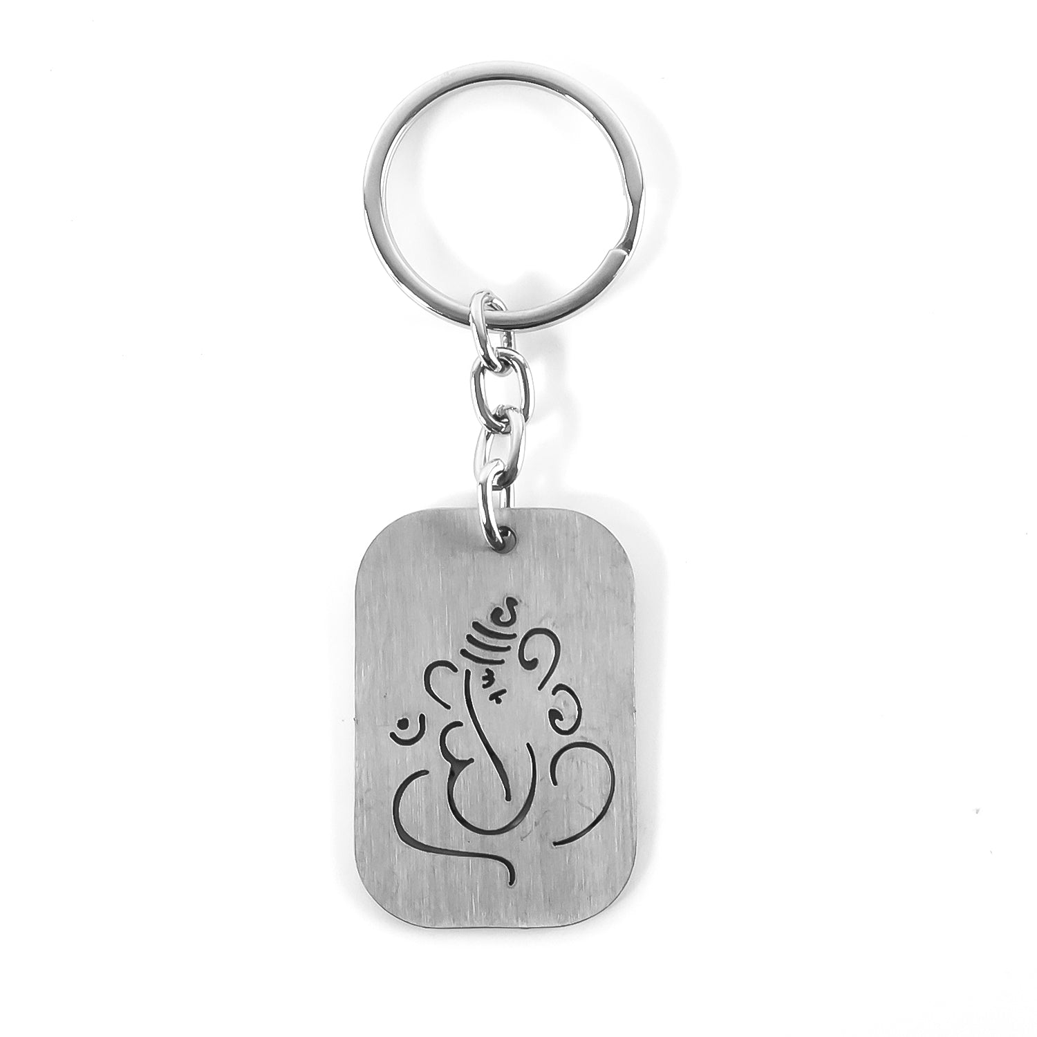 Stylish Ganesh Metal Keychain, a perfect accessory for spiritual key organization.