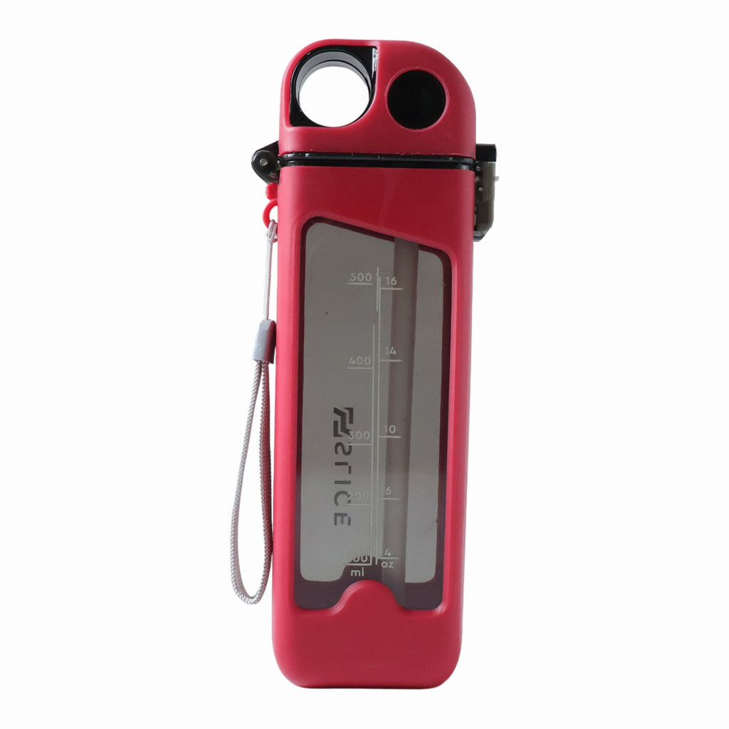 Travel water bottle 500ml with flip-top one-touch drinking spout