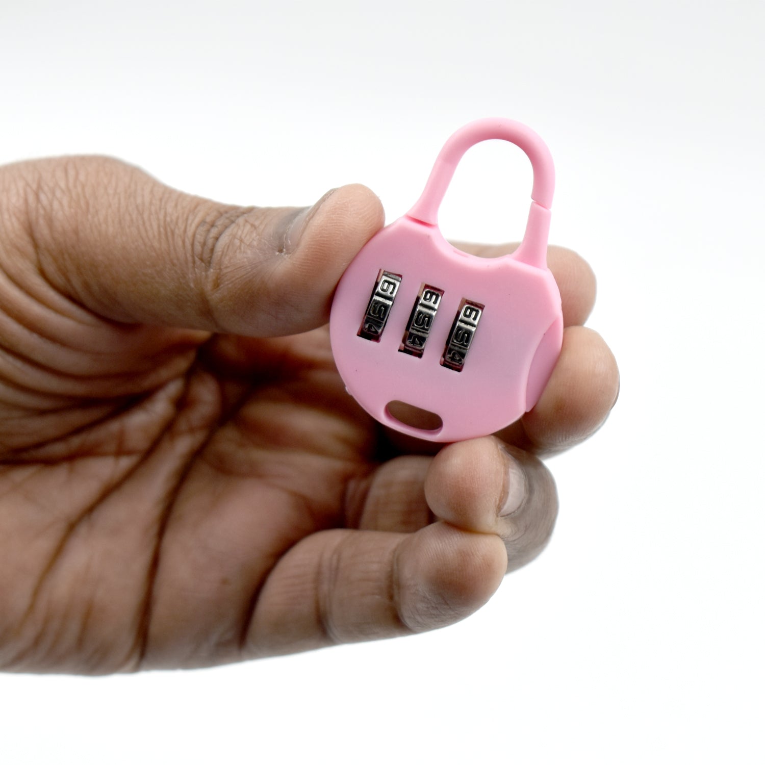 The 3-Digit Zipper Lock attached to a bag zipper, providing visible luggage security.