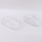 Sleek transparent soap tray with easy wall mount feature and drainage