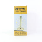 Plastic LED table lamp with glowing leaf-inspired shade