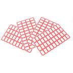 Blank red border label sticker sheet ready for custom writing and labeling.