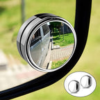 Round HD Car Blind Spot Mirror enhancing rear view visibility for safer driving.