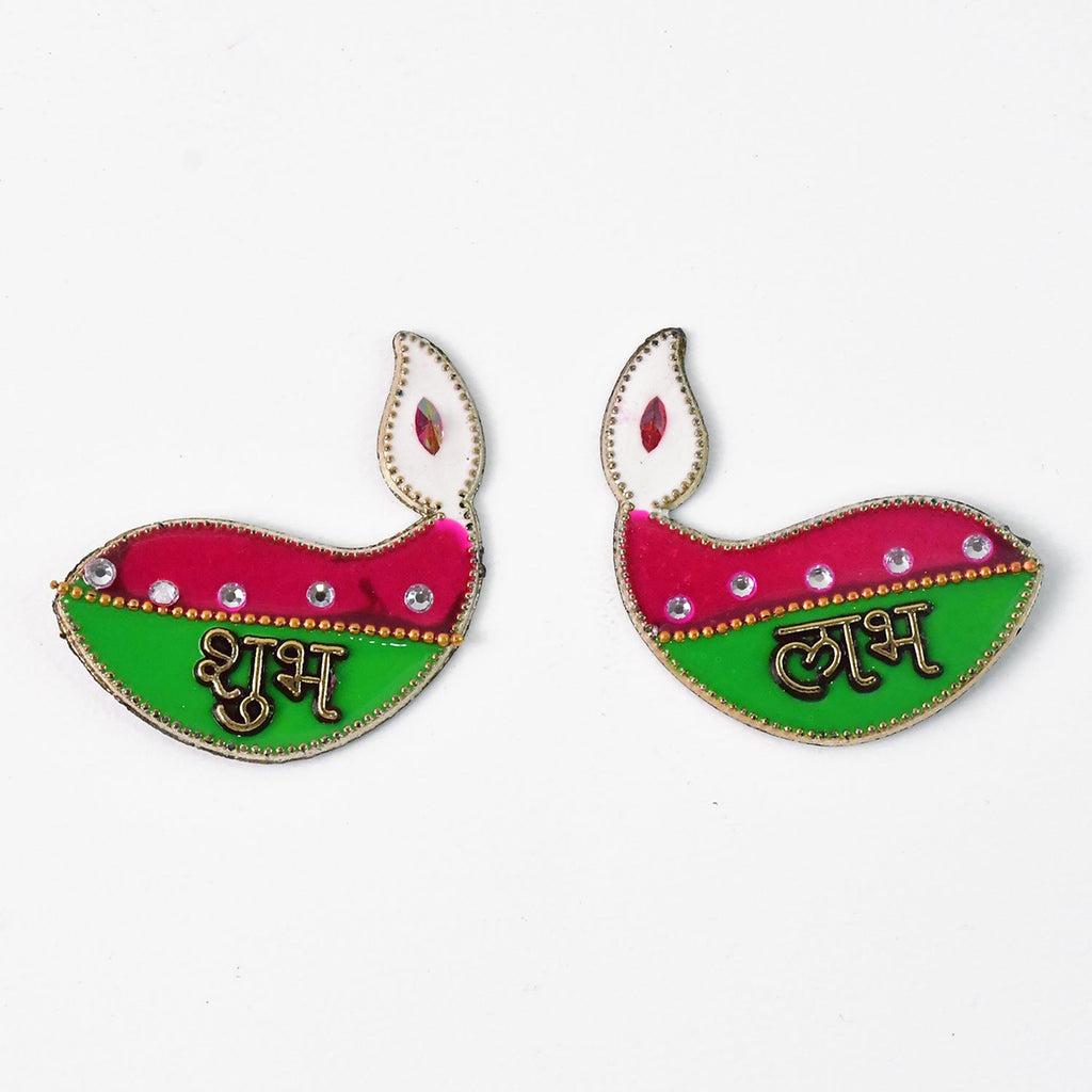 Festive Shubh Labh wall hangings perfect for adding traditional flair to home