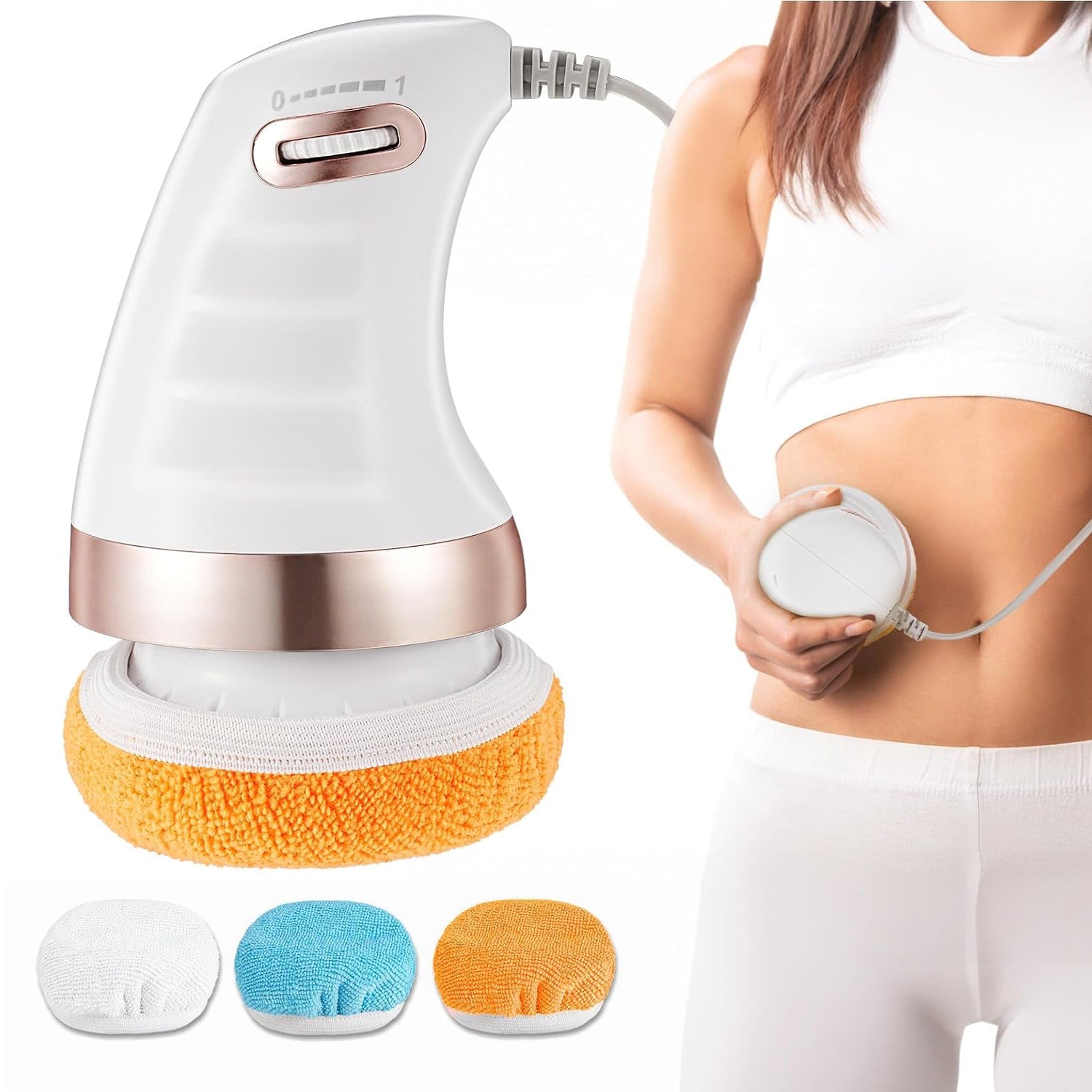 Packaging for the electric handheld body massager with product information.