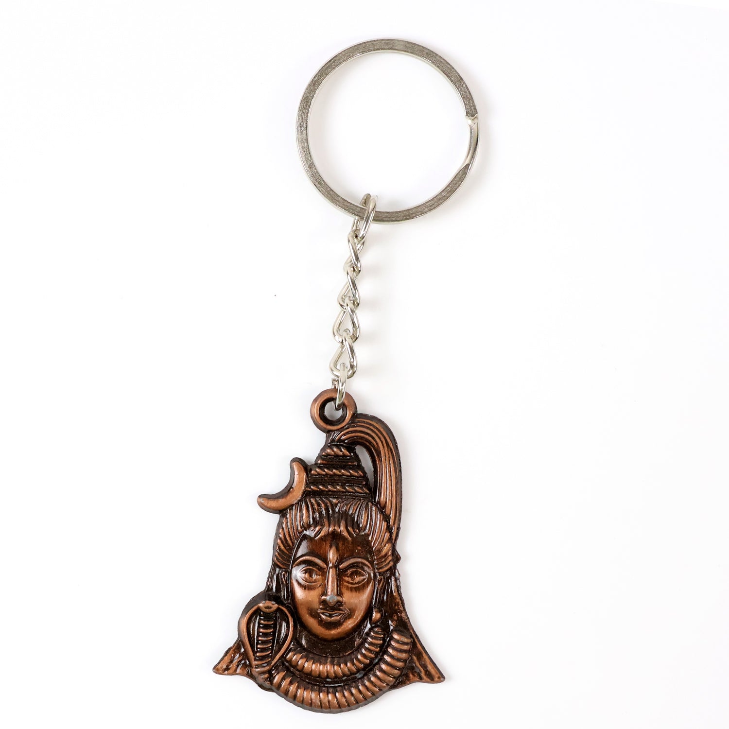 Back view design of Lord Shiva metal keychain