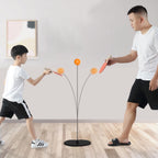 Side view of the compact Portable Wiff Waff table tennis rebound training set.